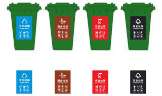 垃圾分类桶分别有几种颜色,分别表示什么意思 垃圾桶分类标识